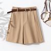 Shorts Blancos Adelgazantes de Cintura Alta 2025 Primavera/Verano para Mujer Shorts Casuales Personalizados Algodón Fino Shorts Casuales Versátiles