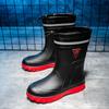 Nuevos Zapatos Impermeables de Moda con Cordón para Hombre, Botas de Lluvia, Zapatos de Goma Cálidos de Corte Bajo para Trabajo, Botas de Lluvia Antideslizantes para Pesca y Cocina para Hombre