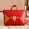 Dote de Boda Bolsa de Empaque de Cuatro Piezas para Boda Bolsa Roja para Guardar Colcha de Boda Oxford Grande