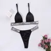 Venda Direta de Fabricante Transfronteiriça Conjunto de Lingerie Feminina Sexy Triângulo Push-Up Conjunto de Sutiã Esportivo Leve