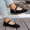 Zapatos Mary Jane Cuadrados Vintage Nuevos 2026 para Mujer, Suela Plana con Correa Única, Zapatos Casuales Versátiles, Talla Grande para Exportación
