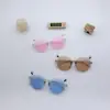 Nuevas gafas de sol de moda para niños, lindas gafas de sol transparentes de dibujos animados para niños, montura redonda, gafas con orejas de conejo