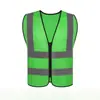 Chaleco Reflectante, Chaleco Reflectante para Conducir, Saneamiento, Vigilancia de Tráfico, Ciclismo, Construcción, con Texto Impreso y Múltiples Bolsillos