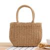 Dropshipping Nova Bolsa de Palha Artesanal Estilo Coreano Férias Praia Tecida Bolsa Feminina Casual de Mão Bolsa Pequena