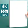 Cartolina Branca Holandesa A4, Cartolina Branca Rígida, Papel Espesso para Desenho Infantil, Cartolina Branca Holandesa 8K, Papel para Desenho 4K