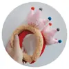 Diadema para el cabello de celebridad de internet con corona, diadema linda, pasador para el cabello femenino, diadema dulce, moño para el cabello, tocado simple para presionar el cabello