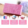 Varios colores se pueden personalizar impresos pva cuadrado algodón de baño suave amigable con la piel alta densidad absorbente esponja de limpieza