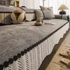 Almofada de sofá estilo vintage, sofá de couro de alta qualidade, assento antiderrapante, capa de sofá de chenille, adequada para todas as estações