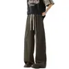 Pantalones de Cuadros Americanos cleanfit para Hombre Verano Delgados Cintura Alta Caída Pierna Ancha Estilo Holgado Perezoso Pierna Recta