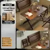 Mesa de comedor plegable de madera maciza, rectangular, para apartamentos pequeños, mesa y sillas de comedor para uso doméstico, modelo nuevo 2025, adecuada para viviendas de alquiler