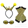 Disfraz de Abeja para Fiesta de Halloween Alas Accesorios Ropa de Abeja Disfraz Set de Diadema y Gafas de Abeja