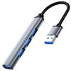 Divisor USB tipo C a 3.0, conjunto de interfaz múltiple de uno a cuatro USB para expandir el concentrador de computadora y extender el USB.