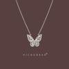 Collar de mariposa de alta calidad para mujer, nueva moda 2022, colgante de circonita de imitación, cadena de clavícula de lujo, cadena de suéter de primavera temprana que combina con todo