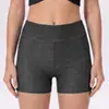 Shorts de Yoga de Mezclilla de Cintura Alta Estilo Europeo y Americano para Levantar Glúteos para Mujeres, Alta Elasticidad, con Bolsillos, Adecuados para Correr, Deportes y Uso al Aire Libre, Shorts de Fitness de Secado Rápido