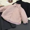 Ropa de Invierno de Algodón para Niños Elegante Camisa Acolchada con Cuello de Solapa para Bebé Chaqueta Abrigo de Algodón para Niños y Niñas