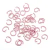 Anillo de Hierro Pintado de Anillo Único con Bucle Abierto Anillo de Conexión Colgante de Cuentas para Manualidades Accesorios para Llaveros Anillo Colgante de Cuentas Hebilla de Anillo