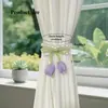Amarra-cortinas Criativos de Tulipa com Pérolas, Acessórios Decorativos para Cortinas Transparentes, Estilo Moderno Minimalista Romântico para Quarto e Sala de Estar
