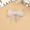 Nuevos zapatos de tacón alto con malla de pedrería y lazo, accesorios para zapatos, desmontables, versátiles, decoración DIY para zapatos, hebilla decorativa de flor
