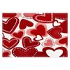 Nuevo mantel individual de San Valentín con diseño de amor, para mesa de banquetes festivos, decorativo, con aislamiento térmico, con estampado de lino y borde cruzado