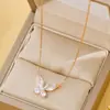 [] Oferta especial colar feminino corrente clavícula estilo vazado zircônia microincrustado colar feminino joia estilo executivo