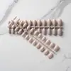 Nuevos Parches para Uñas 24 Piezas Color Puro Brillantes Ovalados Cortos Parches de Manicura Removibles Parches de Uñas Terminados Usables Parches de Uñas Postizas