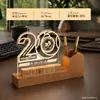 Luz nocturna creativa acrílica, celebración de aniversario, regalo de empresa personalizado, reloj de carga inalámbrica, regalo cultural y creativo con temática de punto de referencia
