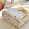 Cubrecama de Doble Capa Estampado Transfronterizo Estilo Nube Verano Cuatro Piezas Hogar Suave y Cómodo Versátil para Dormir Desnudo Sin Preocupaciones