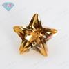 Huagang Gema Pentagrama Zircón Champagne Piedra Suelta Wuzhou cz Gema de Color Artificial Piedra Hao