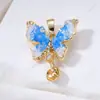 Anillo de Perlas, Pendientes, Colgante, Juego de Tres Piezas Microincrustado, Estilo Mariposa, Diseño de Goteo de Aceite, Lujo Accesible DIY de Gama Alta
