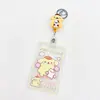Sario melody pudim cachorro conjunto de cartas transparentes Campus arroz anti-perda cartão fácil de puxar fivela de chave fivela de chave bolsa pendurar telescópico