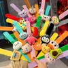 Pulseiras de Argola de Pelúcia Desenho Animado para Crianças, Bonecas de Animais Fofas, Decorações de Casal, Presentes de Feriado Atacado