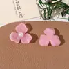 Color Dopamina Perla Flor DIY Diseño de Nicho Personalidad Moda Estilo Vacacional Dulces Pendientes Accesorios para el Cabello