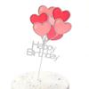 Adorno para pastel, nuevo amor, globo hb inglés, te amo, inserción de tarjeta para pastel de cumpleaños Qixi