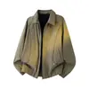Jaqueta de trabalho estilo retro americano com forro de fleece, casaco de inverno masculino espesso e quente de algodão, peça externa acolchoada de algodão com corte solto