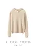 Nuevo Estilo Otoño/Invierno 2026 Suéter con Capucha de Punto Trenzado 100% Cachemir Puro para Mujer, Corte Holgado, Versátil, Suéter Cálido
