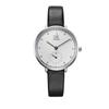 SK Shengke reloj de cuarzo para estudiante simple casual tendencia de moda correa de fibra de agua dos agujas aleación semicírculo