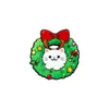 Árbol de Navidad Bola de Cristal Gato Muñeco de Nieve Corona Calcetines Insignia de Aleación Broche de Metal Mochila Regalo Mayoreo