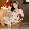 Ropa de casa infantil de Frozen para primavera y otoño, pijama de niña, traje de pantalón largo de manga larga de la princesa Elsa, traje para niña pequeña