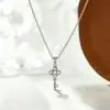 Collar de trébol de cuatro hojas de plata de ley s925 para mujer, lujo ligero, moda de alta gama, cadena versátil para la clavícula, elegante collar de llave de nicho