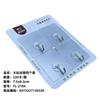 Miaoning Tamaño Grande 7.5*8.5cm Cepillado Succión Tarjeta Paquete de Cuatro Ganchos Adhesivos Transparentes Oro y Plata Ganchos sin Rastro 2104