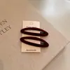 Pinza para el Cabello Ovalada Hueca de Terciopelo Estilo Coreano para Principios de Otoño, Pinza BB con Acabado de Alta Gama, Pinza Elegante para Flequillo, Pasador, Accesorio para el Cabello para Mujeres