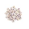 100 Peças/Pacote acrílico quadrado branco dourado letras lavadas contas soltas diy roupa pulseira Acessórios Atacado