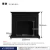 Decoración de chimenea con llama simulada estilo francés para fondo de transmisión en vivo, mueble de TV con chimenea para interior del hogar, sala de estar y recibidor