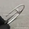 Nova Pulseira Cartier Unha Elástica Aberta Versão Fina, Pulseira Cartier Unha Versão Grossa com Superfície Lisa, Versão com Acabamento de Precisão CNC