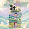 Funda de teléfono Bola Pequeña de Pastizal, adecuada para Apple 17 Pro Max, con un diseño tipo película, linda y adecuada para niñas, también disponible para Huawei y Xiaomi 17