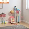 Rack de armazenamento para esportes em casa para basquete, futebol, vôlei, raquetes de badminton e equipamentos de ginástica; um rack de armazenamento e organização para bolas esportivas