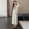 Conjunto de Maternidade Estilo Coreano Preguiçoso Literário Plus Size Novo Primavera/Outono 2026