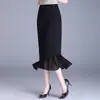 Falda Lápiz Elegante de Cintura Alta, que Cubre la Cadera, Adelgazante, de Longitud Media, Falda Bodycon Cola de Pez, Falda de Nuevo Estilo Primavera 2026 para Mujer