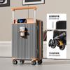 Mala Trolley Larga 2025 para Mulheres com Rodas Silenciosas com Freio, Mala de Viagem de Bordo de Grande Capacidade com Senha para Homens, Mala com Carregamento USB