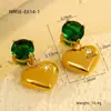 Pendientes Dorados Retro Europeos y Americanos Transfronterizos Colgante de Amor de Oro de 18K Nueva Moda Estilo INS Pendientes Exquisitos Versátiles para Mujer